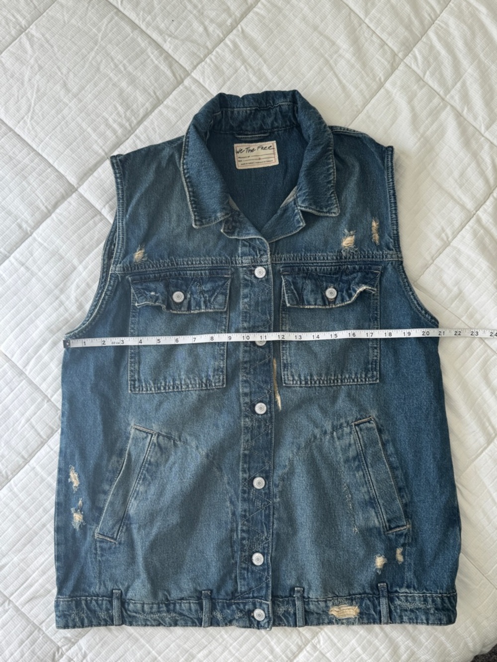 We The Free oversized denim vest, size M - Picture 4 of 7